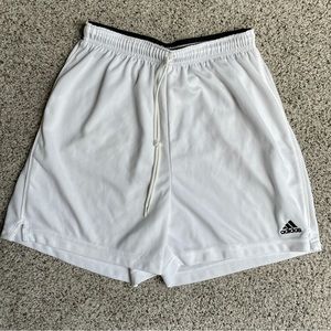 Women’s white Adidas Soccer Shorts